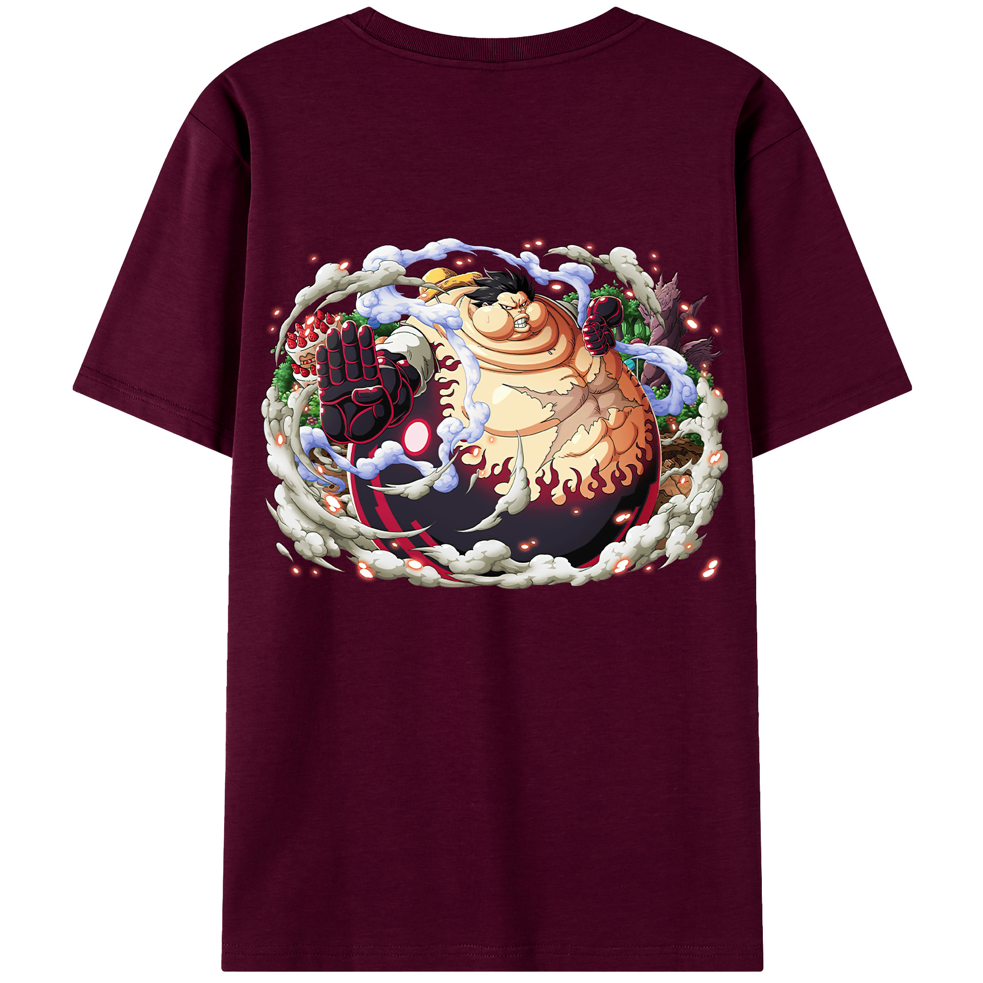 ワンピース モンキー・D・ルフィ ONE PIECE Monkey D. Luffy レディース半袖Tシャツ(バックプリント)